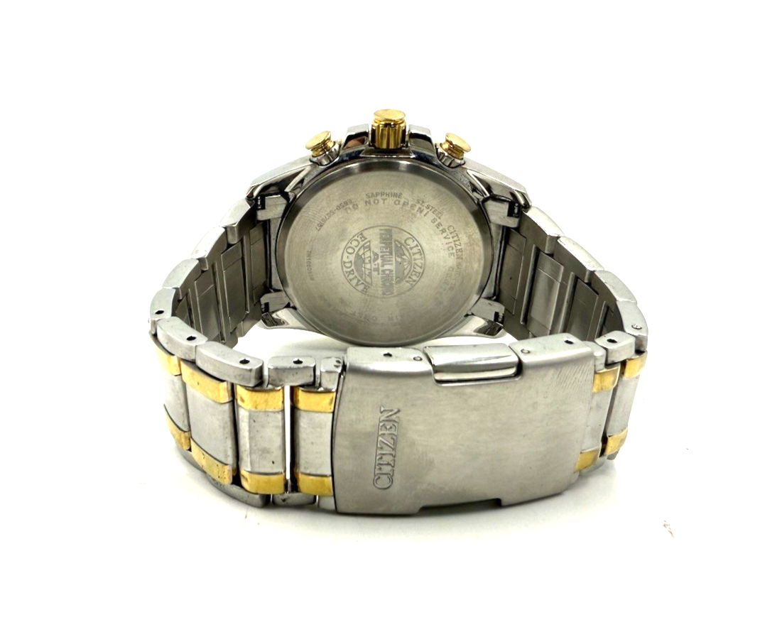 Citizen Two Tone E650 Eco-drive 200m Perpetual Chronograph Watch