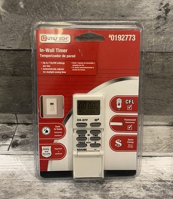 Utilitech In-Wall Timer 0192773 Model #TM-029 ~ Brand New And Sealed