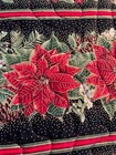 Handcrafted - Quilted Table Runner - Christmas Poinsettias, Pinecones 2026 NEW — photo 4