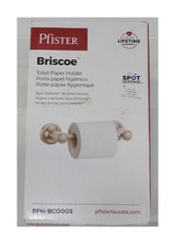 Pfister Briscoe Wall Mount Double Post Pivot Toilet Paper Holder Brushed Nickel