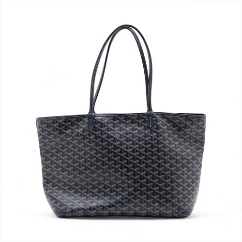 Goyard Artois MM PVC & leather Tote bag Navy Blue