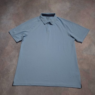 Rhone Polo Shirt Men's M Light Blue Performance Moisture Wicking Golf