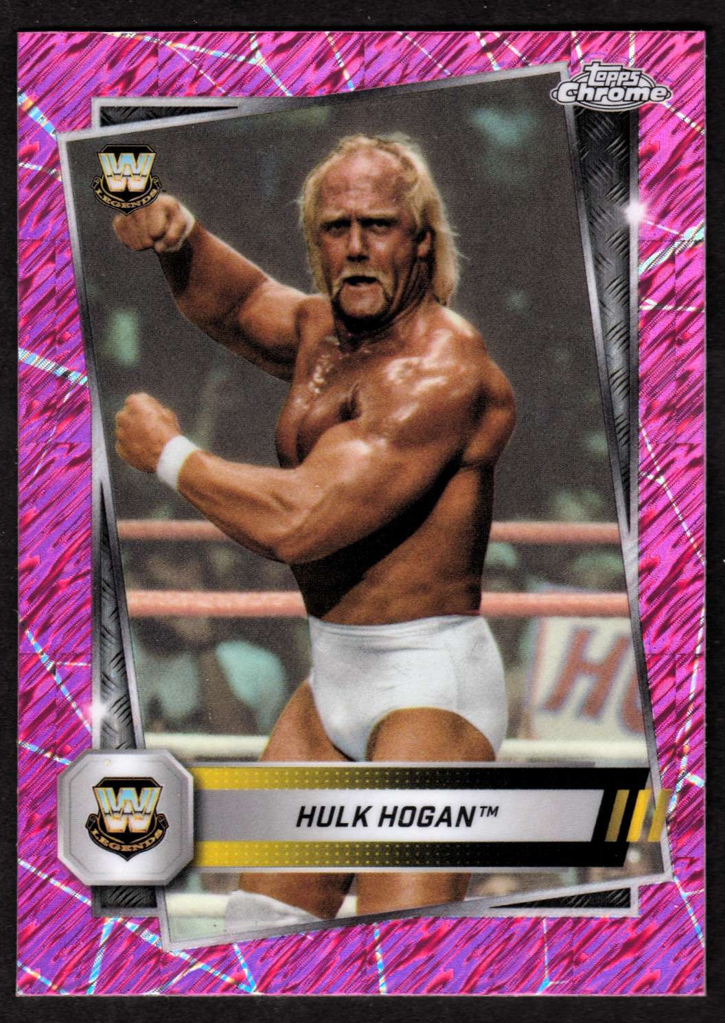 2025 Topps Chrome WWE Pink Shimmer Refractors #12 Hulk Hogan