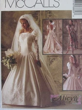 Amazing OOP McCALLS 6885 MS Bridal & Bridesmaid Dress PATTERN 4-6-8/10-12-14 UC