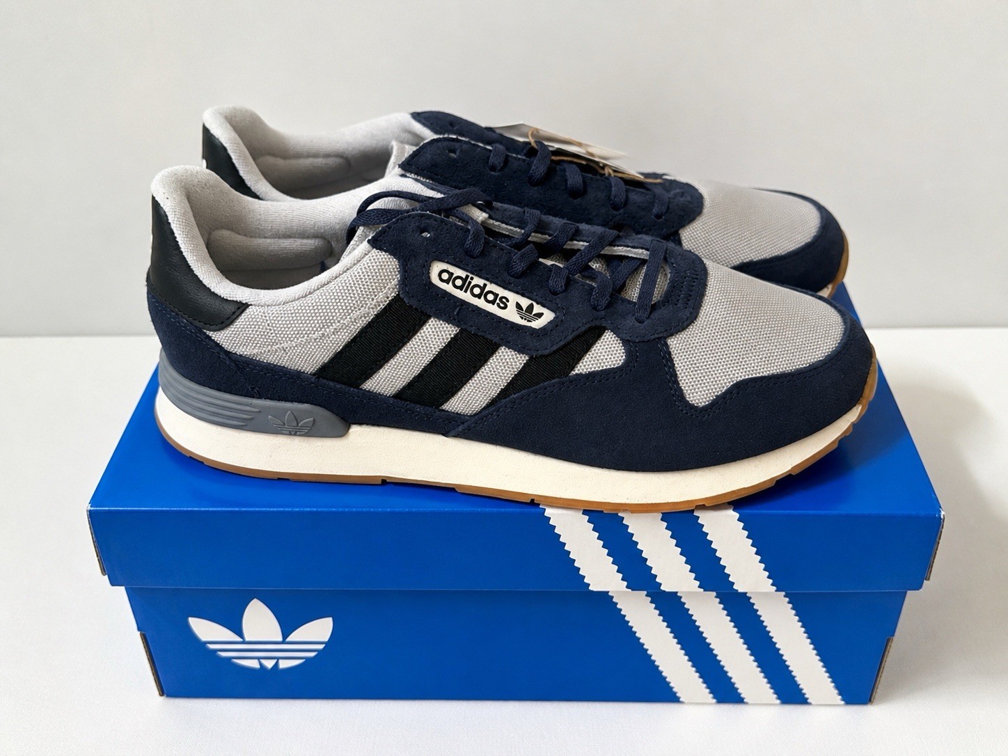 Grey Navy Canvas Suede Us 11