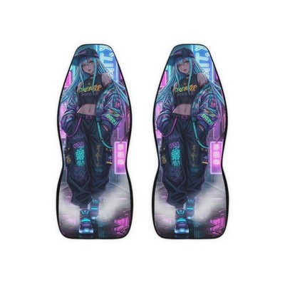 Anime-Inspired Car Seat Covers, Lofi Wifu Design, Custom Car Accessories, Otaku