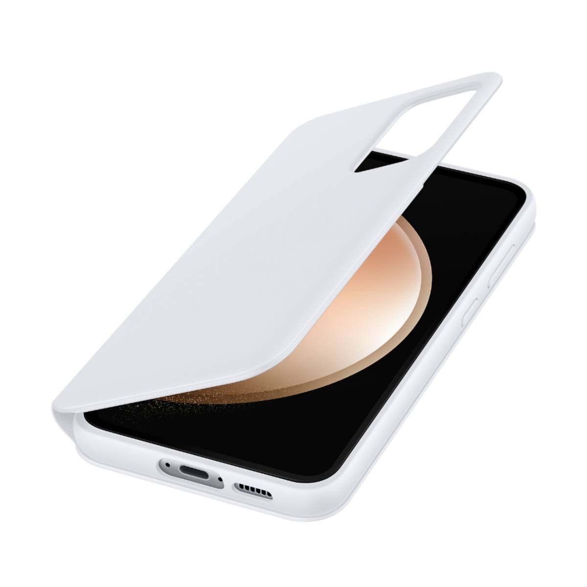 Protection Galaxy S23 FE Smart View Blanc idéal pour vos déplacements