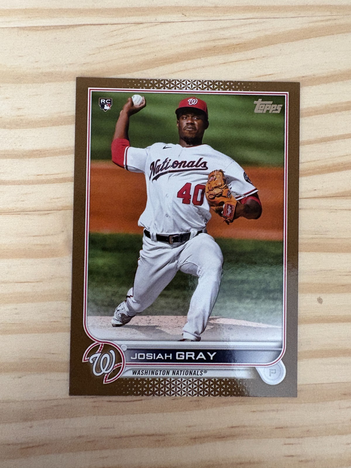 2022 Topps Gold #43 Josiah Gray 1180/2022 Washington Nationals