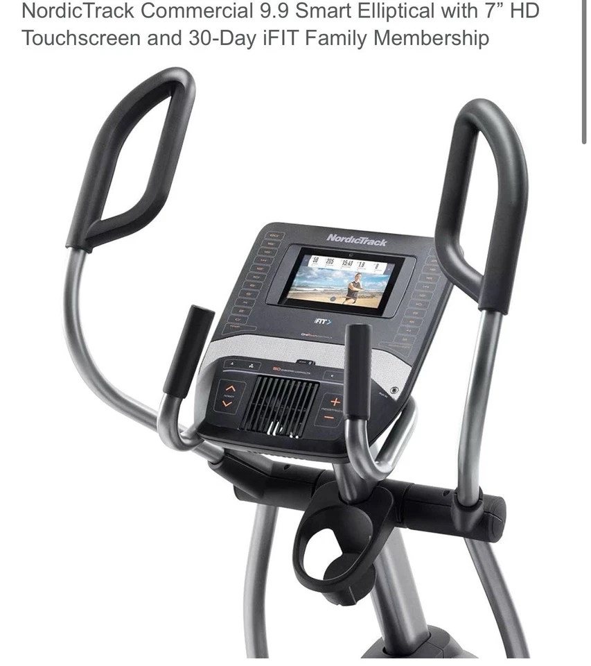 New NordicTrack Commercial 9.9 Smart Elliptical with 7” HD Touchscreen - Image 4 of 4