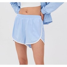 SPLITS59 Megan Woven Nylon Running Shorts Light Blue Skylight Small S
