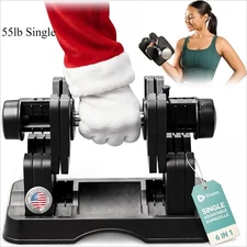 Lifepro Adjustable Dumbbells Set - 55lb weights Set & Single with Rack, NEW