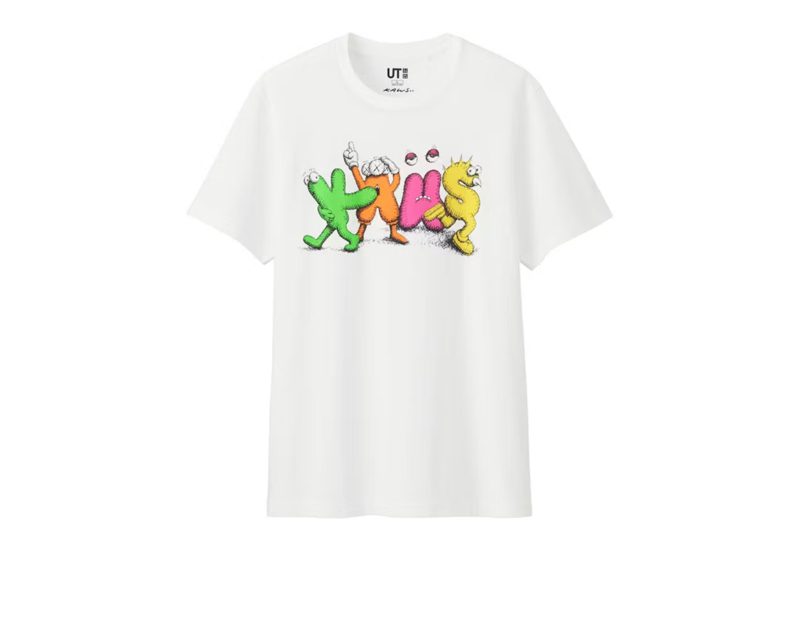 Kaws CHUM Uniqlo Men's T-shirt Size LARGE Japan L Graffiti Letter Text Rare NWT