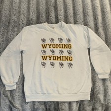 Vintage Wyoming Cowboys Sweatshirt 80s University Rare 80s Jerzees Tag Made USA