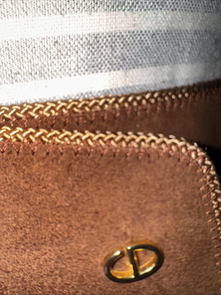 Vintage y2k Christian Dior by John Galliano Wide Brown Suede Leather Belt - Image 3 of 4