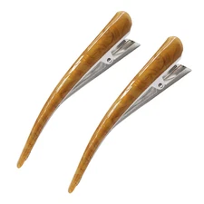 2 Pack Large Metal Beak Duckbill Alligator Clips for Thick or Heavy Hair High Li