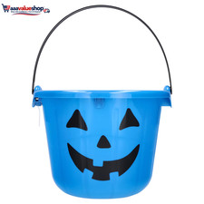 Light-Up Jack-O'-Lantern Trick-Or-Treat Bucket, Blue, 6.5", Halloween by
