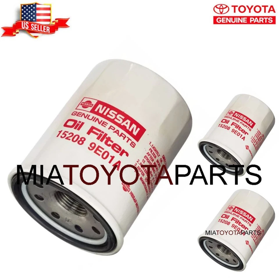 3 Set Genuine Nissan Engine Oil Filter 15208-9E01A Drain Plug Washer 11026-JA00A — 第 3/4 张图片