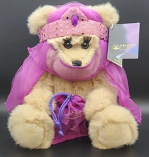 Aladdin LAS VEGAS 1999 Souvenir Teddy Bear 9" Plush Stuffed Animal DAMAGED