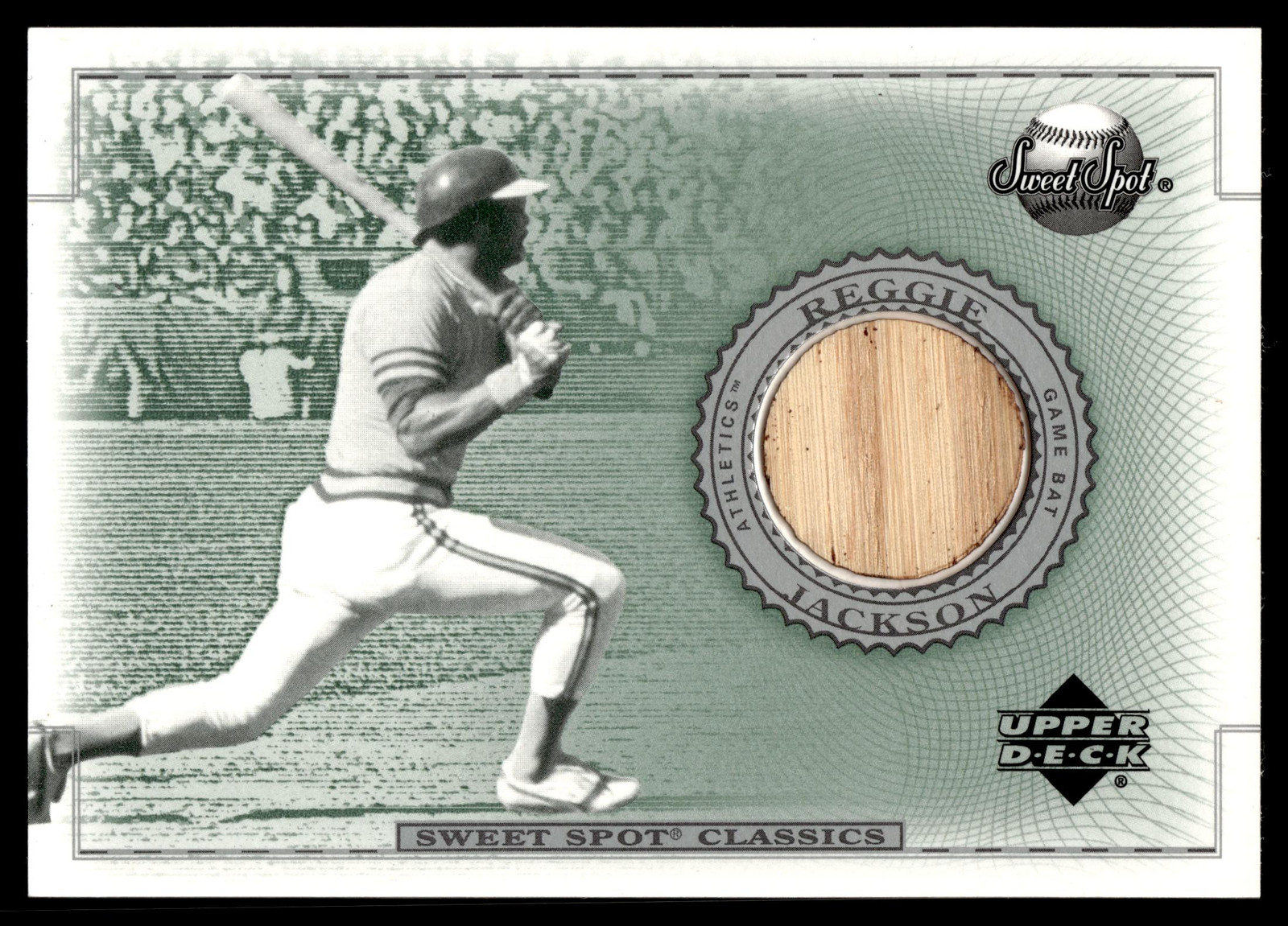 2002 Upper Deck Sweet Spot Classics #B-RJ Reggie Jackson Game Bat