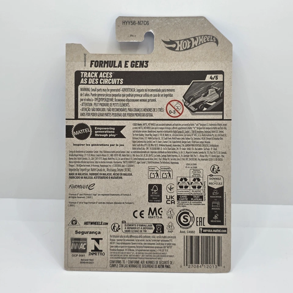 New Hot Wheels 2025 Case N Track Aces Formula E Gen3 Black/orange McLaren Team - Image 2 of 2