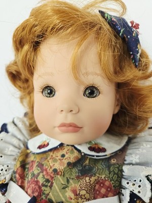 Susan Wakeen vinyl doll floral dress 286/2500 18'' redhead