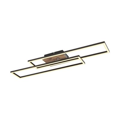 Globo LED Deckenlampe Leuchte Dakari LED Lampe Länge 80 cm schwarz holz 2 flg
