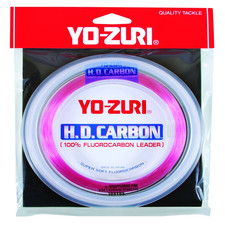 Yo-Zuri H.D. Fluorocarbon Wrist Spool 100-Yard Leader Line Pink 80-Pound