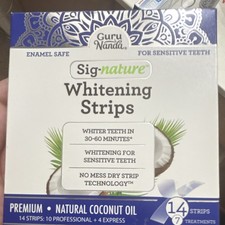 Guru Nanda Signature Teeth Whitening Strips Coconut Oil for Sensitive Teeth