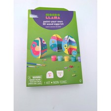 Mondo llama craft paint your own 3D wood eggs kit NEW