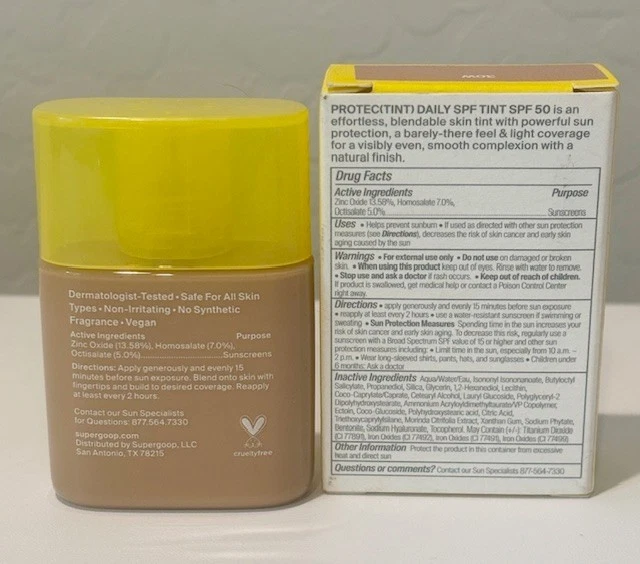 Supergoop Protec(tint) Daily SPF Tint SPF 50 Sunscreen Skin Tint (30W) - Image 3 of 3