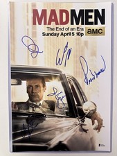Rare Mad Men Hamm Moss Hendricks Slattery Morse Signed Po Beckett wLOA Auth