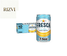 Fresca Citrus Soda Pop Fridge Pack, 7.5 fl oz, 10 Pack Mini Cans