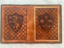 Vintage Leather Journal Notebook Cover, Beautifully Embossed / Tooled
