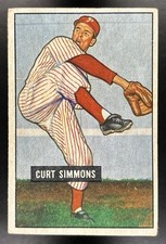 1951 Bowman Curt Simmons #111 Philadelphia Phillies VG