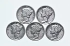 High Grade Lot 1937 1936 1939 1935 1935 Mercury Dime Collection *574
