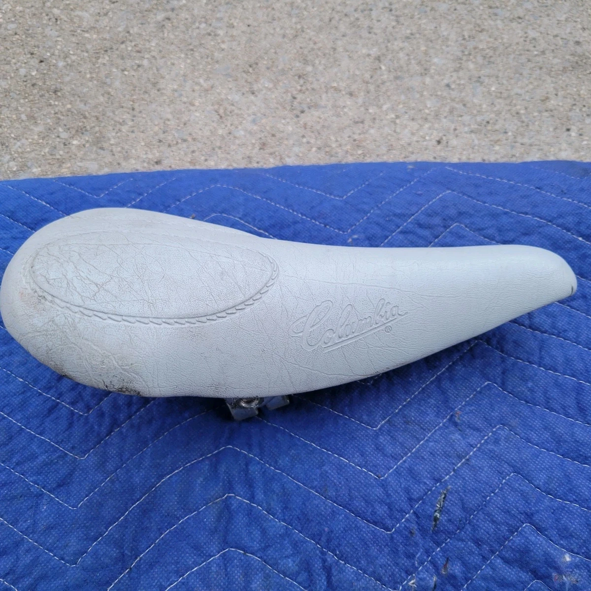 Selle De Vélo Ancienne Persons Permaco 108 - Rails Acier - Bleu - Occasion
