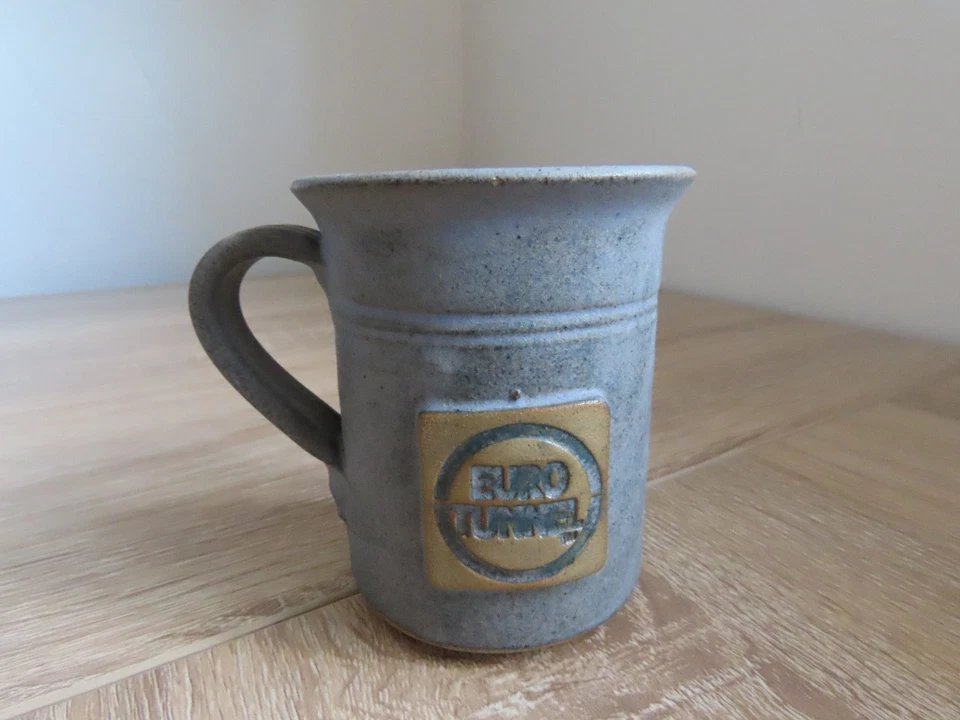 1994 Euro Tunnel Clay Mug by Channel Productions, Railway EuroStar Memorabilia - Image 1 of 4