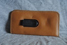 tan eyeglass sunglass soft case with clip