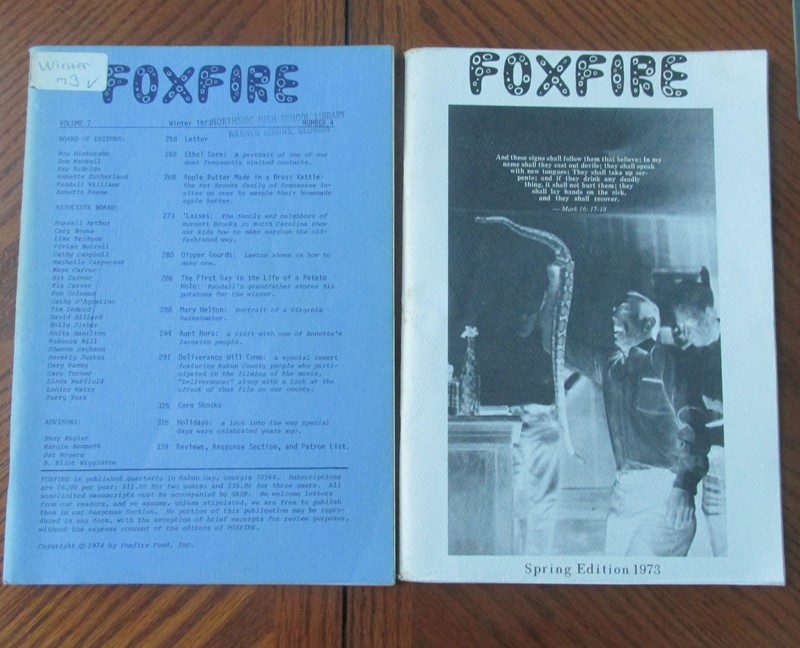 Vintage Foxfire Magazines Spring 1973 Vol 7 Number 1 & Winter1973 Vol 7 Number 4