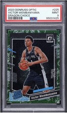 2023 PANINI DONRUSS OPTIC DRAGON CHOICE #225 VICTOR WEMBANYAMA PSA 9 (POP 5)