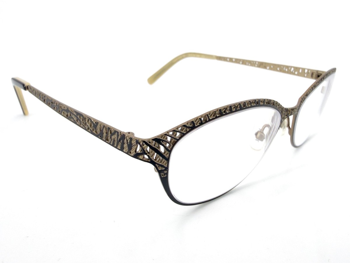 Jean Lafont Ambigue Eyeglasses FRAMES 181 Black Gold 52[]18  display picture 3