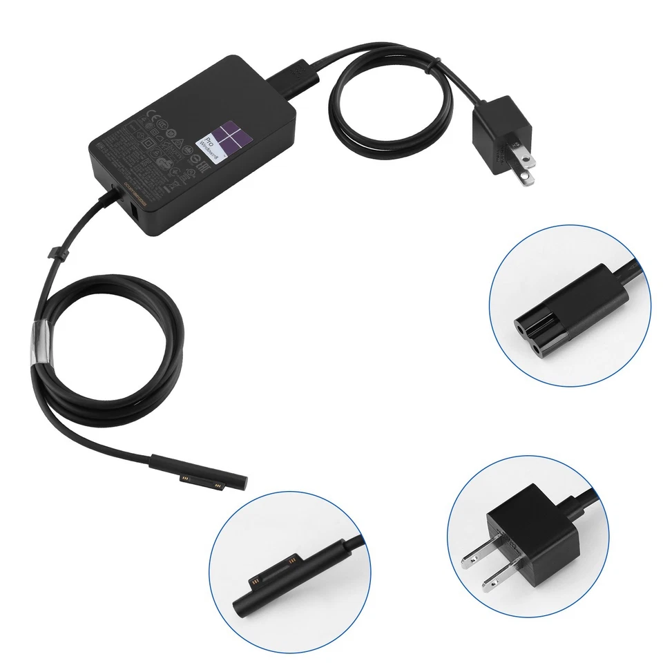 Genuine 36W AC Adapter Charger for Microsoft Surface Pro 4 3 Power Supply 1625 - Image 4 of 4