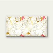 Golden Floral Seamless Design Unframed Canvas Painting for Living