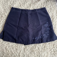Mickey Unlimited Skort Juniors 11/12 Blue Mickey Mouse Floral Vintage