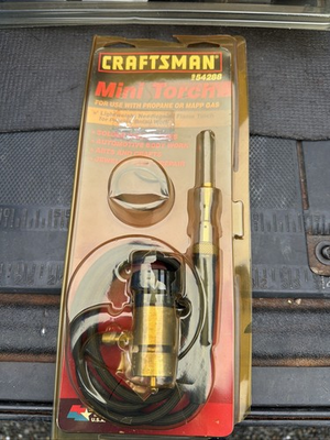 #ad Rare Sears Craftsman USA Nos Mini Propane Or Mapp Gas Torch 54288 Lightweight Fl $89.95