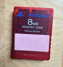 Sony PlayStation 2 PS2 8MB Memory Card MagicGate Red SCPH-10020