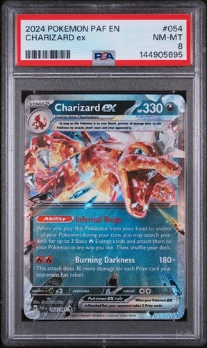 2024 POKEMON PAF EN-PALDEAN FATES #054 CHARIZARD EX PSA 8