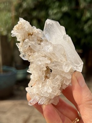 Chlorit Himalaya grüner Quarz Cluster AAA+ : Transformation : Wachstum 123g 32