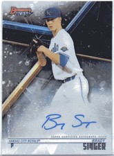 2018 Bowman Best . BRADY SINGER . BASE . Autograph rookie card . B18-BS. rookie card picture