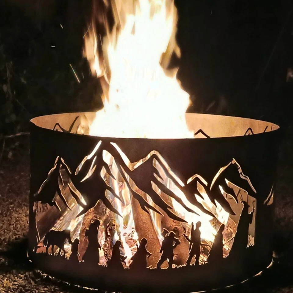 Anillo de fuego místico personalizado, anillo de fuego élfico, pozo de fuego de patio trasero personalizado Foto 3 de 4